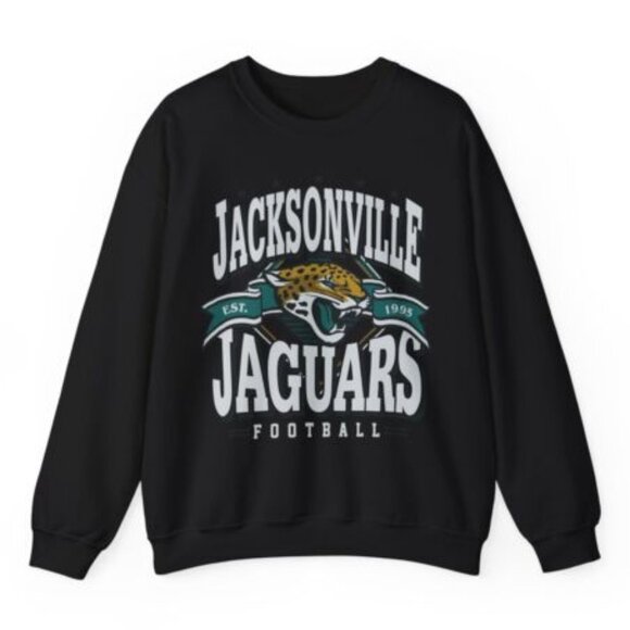 Vintage Style Jacksonville Jaguars EST 1995 Sweatshirt, Retro NFL Football Shirt - Picture 1 of 2
